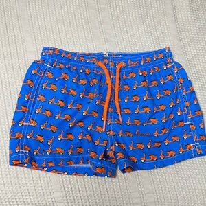 MC2 Saint Barth Blue and Orange Scooter Swim Shorts